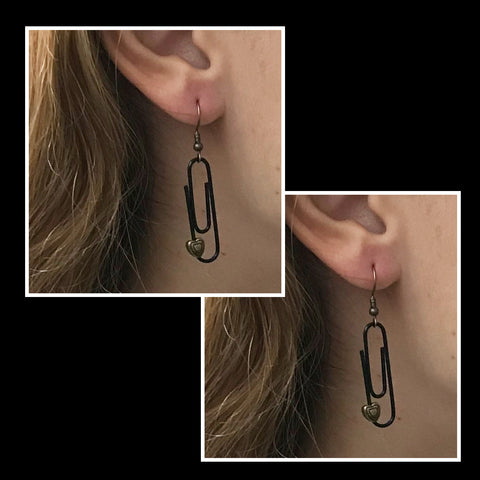 Pink Personalised Paperclip Earrings | by lovedbynlanla