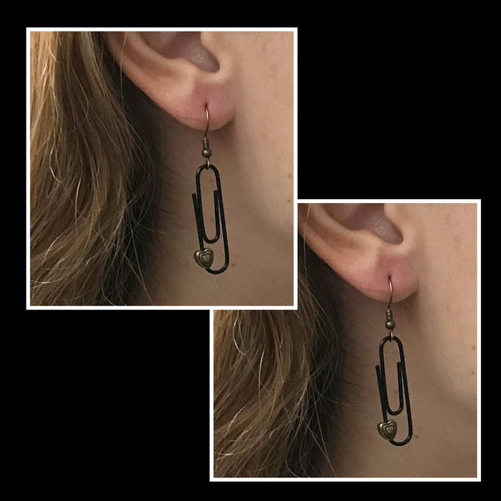 Pink Personalised Paperclip Earrings | by lovedbynlanla