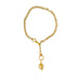 Gold freshwater pearl adjustable bracelet or anklet on gold plated chain | by Ifemi Jewels