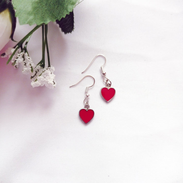 Classic Red Hearts Earrings, Playing Cards inspired Queen of Hearts | by lovedbynlanla